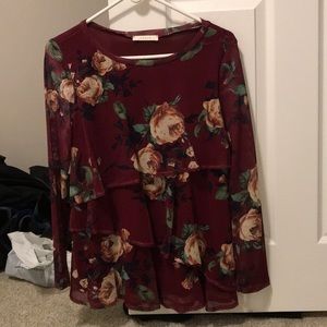 Long sleeve shirt - wine